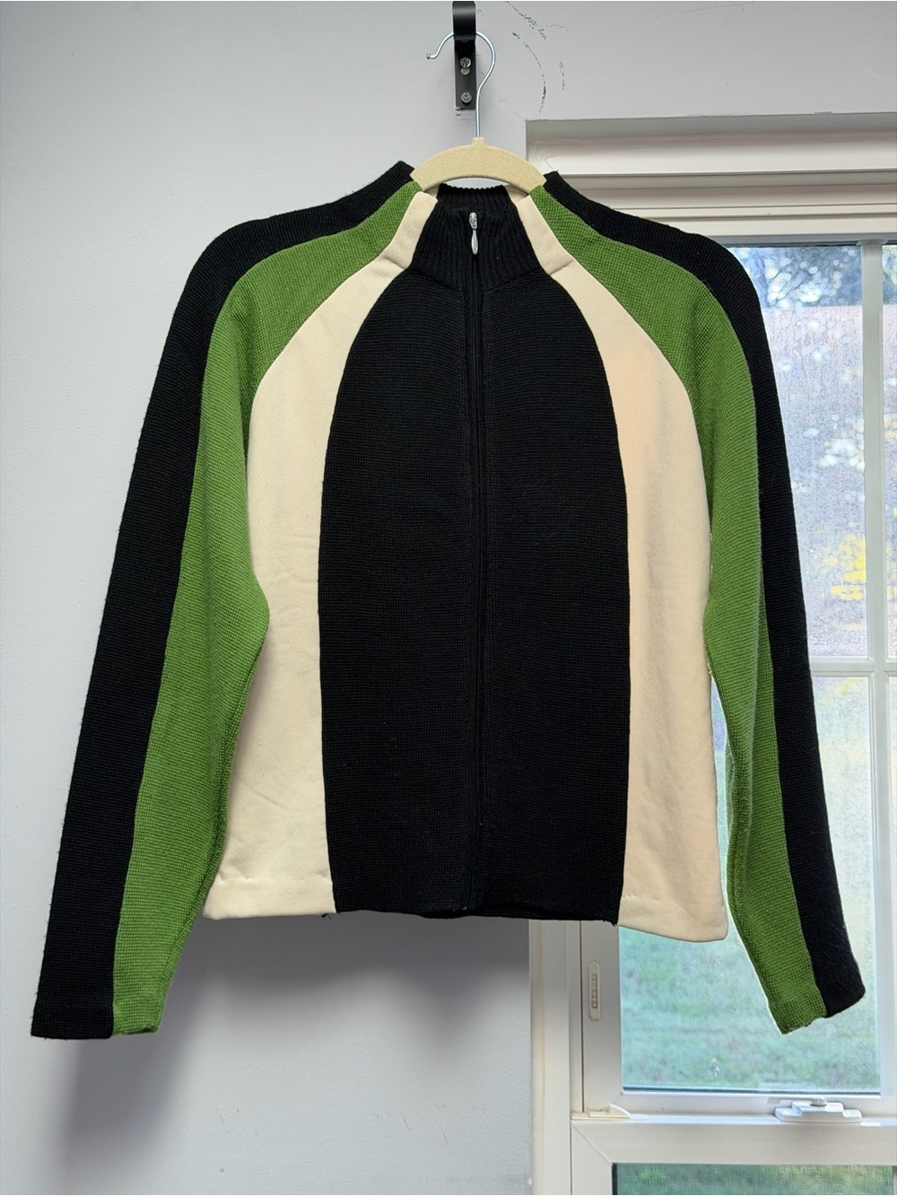 Obermeyer 1947 Signature Women’s Wool Blend Full-Zip Sweater, Size M